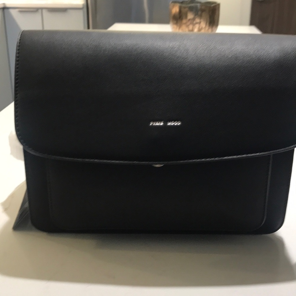 Black leather crossbody